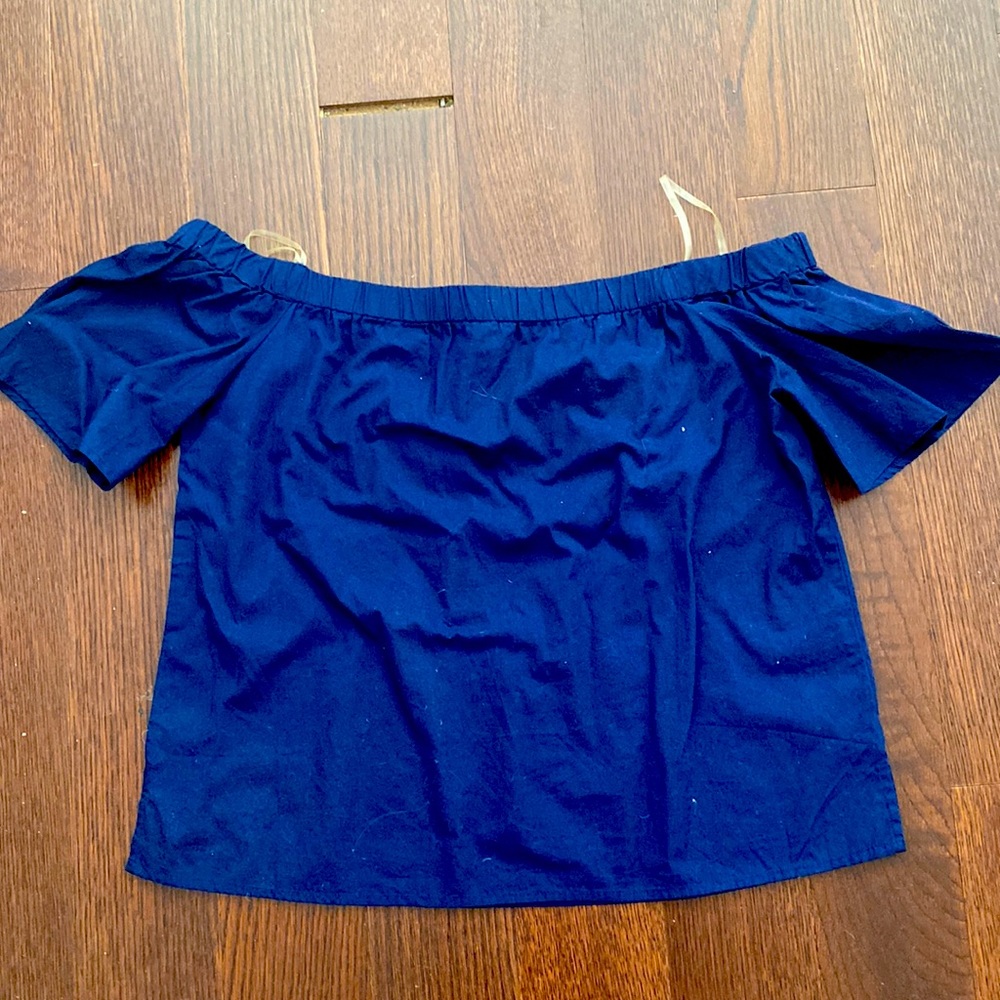 Off the shoulder navy top